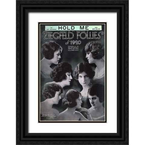 Zig 007 Black Ornate Wood Framed Art Print with Double Matting by Vintage Apple Collection
