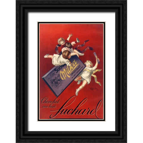 Capp Suchard Red Black Ornate Wood Framed Art Print with Double Matting by Vintage Apple Collection
