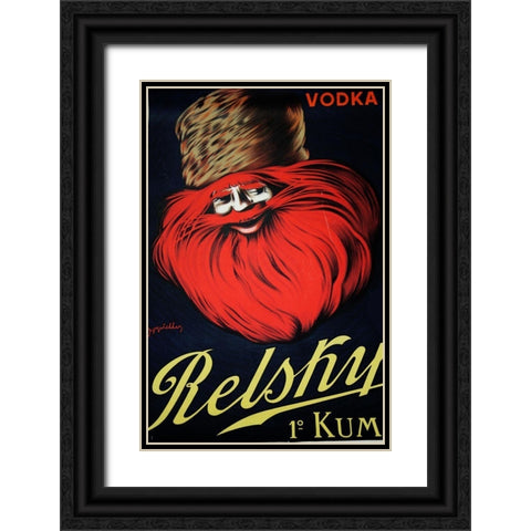 Belsky Vodka Ret Black Ornate Wood Framed Art Print with Double Matting by Vintage Apple Collection