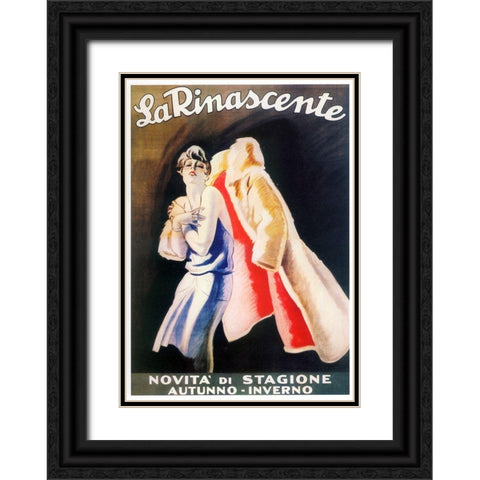 Italy 05 Black Ornate Wood Framed Art Print with Double Matting by Vintage Apple Collection