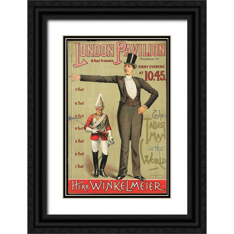 Pavillion Black Ornate Wood Framed Art Print with Double Matting by Vintage Apple Collection