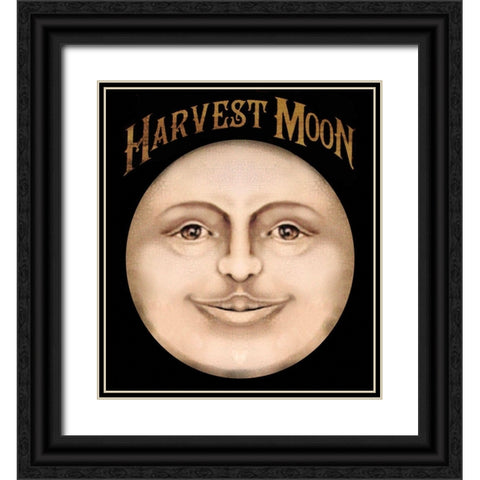 The Harvest Moon.tif Black Ornate Wood Framed Art Print with Double Matting by Vintage Apple Collection
