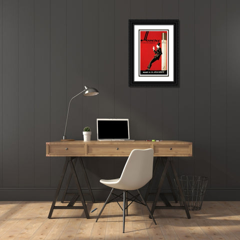 Manesco Black Ornate Wood Framed Art Print with Double Matting by Vintage Apple Collection