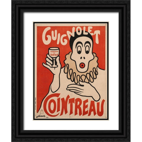 Demand Cointreau Black Ornate Wood Framed Art Print with Double Matting by Vintage Apple Collection