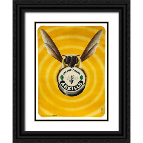 Abeille Black Ornate Wood Framed Art Print with Double Matting by Vintage Apple Collection