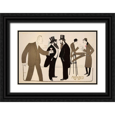 Maxims 1902 Black Ornate Wood Framed Art Print with Double Matting by Vintage Apple Collection