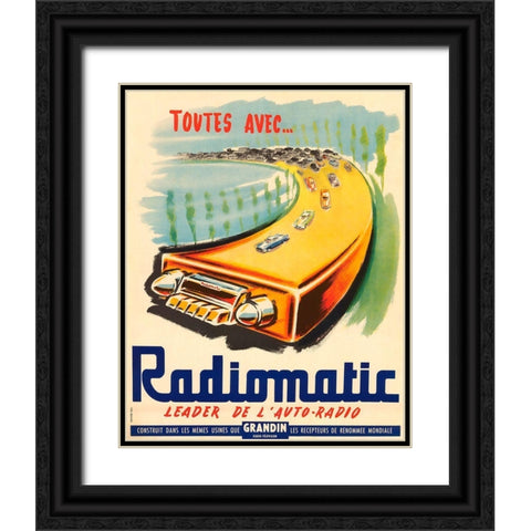 Radiomatic Black Ornate Wood Framed Art Print with Double Matting by Vintage Apple Collection