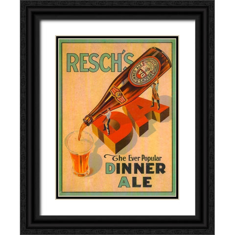 Rech Black Ornate Wood Framed Art Print with Double Matting by Vintage Apple Collection