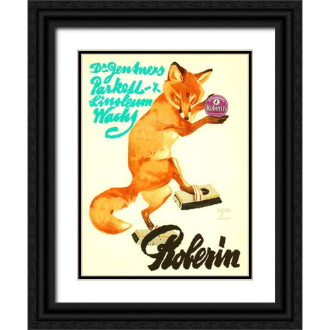 Roberin Hohlwein Black Ornate Wood Framed Art Print with Double Matting by Vintage Apple Collection