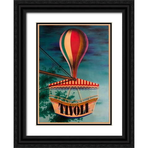 Tivoli Black Ornate Wood Framed Art Print with Double Matting by Vintage Apple Collection
