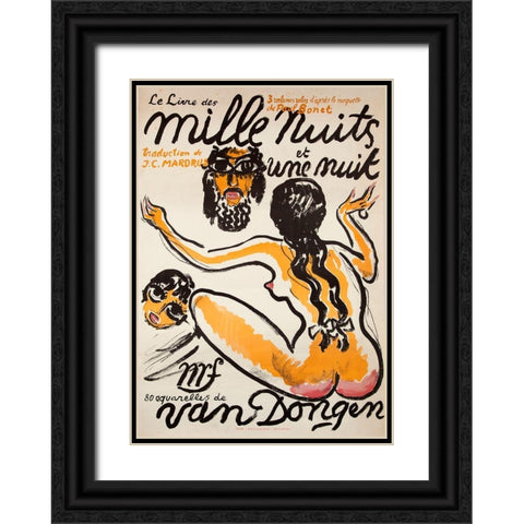 Van Dongen 1919 Black Ornate Wood Framed Art Print with Double Matting by Vintage Apple Collection