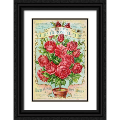 rose_culture Black Ornate Wood Framed Art Print with Double Matting by Vintage Apple Collection