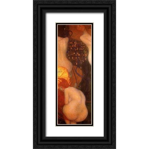 Goldfish Black Ornate Wood Framed Art Print with Double Matting by Vintage Apple Collection