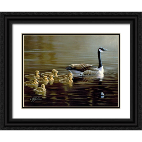 Leading The Way Black Ornate Wood Framed Art Print with Double Matting by Goebel, Wilhelm