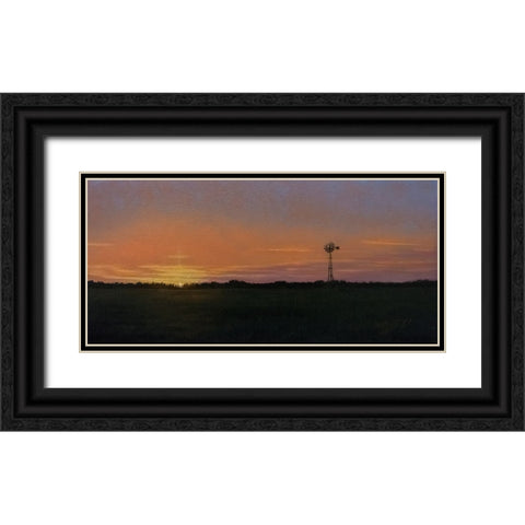 Days End Black Ornate Wood Framed Art Print with Double Matting by Goebel, Wilhelm