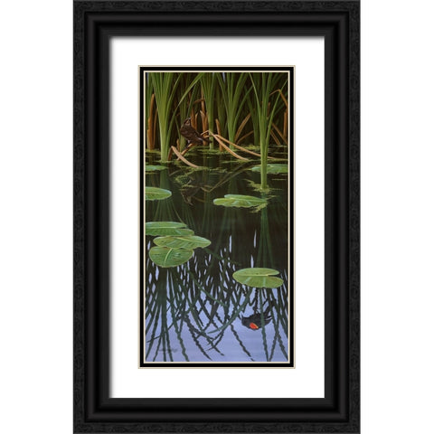 Reflections Of Courtship Black Ornate Wood Framed Art Print with Double Matting by Goebel, Wilhelm