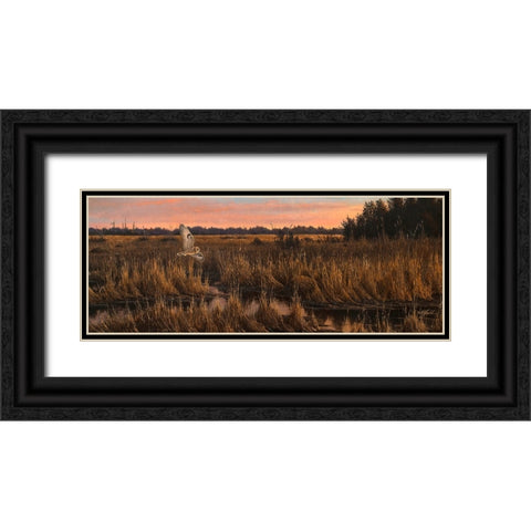 Evening Rounds Black Ornate Wood Framed Art Print with Double Matting by Goebel, Wilhelm