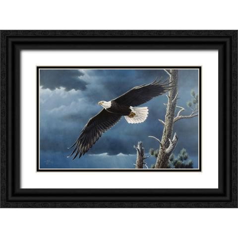Soaring Wings Black Ornate Wood Framed Art Print with Double Matting by Goebel, Wilhelm