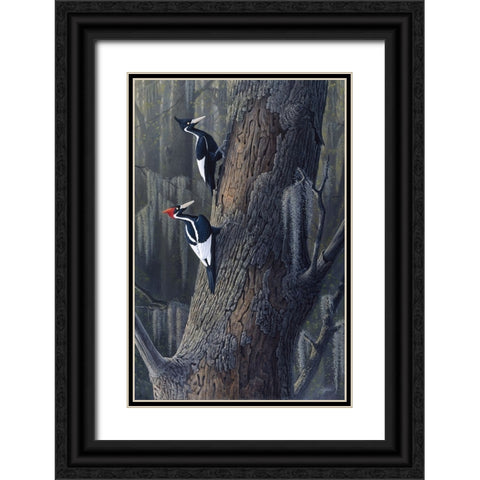 Legends Of The Pearl Black Ornate Wood Framed Art Print with Double Matting by Goebel, Wilhelm