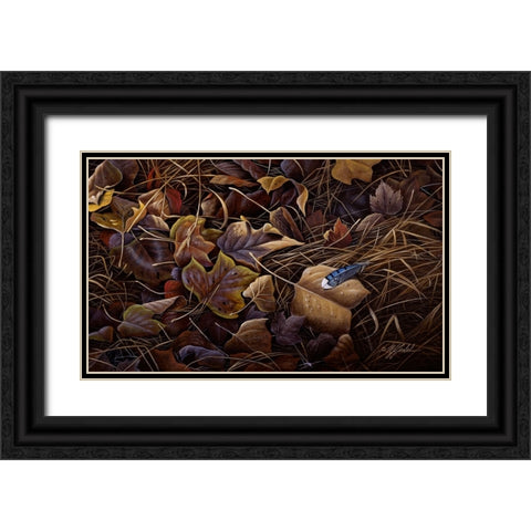 Colors Of Autumn Black Ornate Wood Framed Art Print with Double Matting by Goebel, Wilhelm