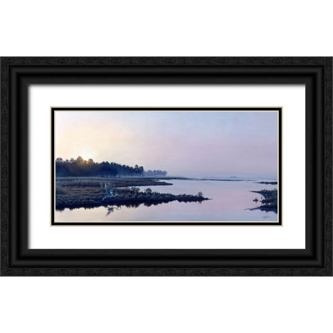 Blackwater Sunrise Black Ornate Wood Framed Art Print with Double Matting by Goebel, Wilhelm