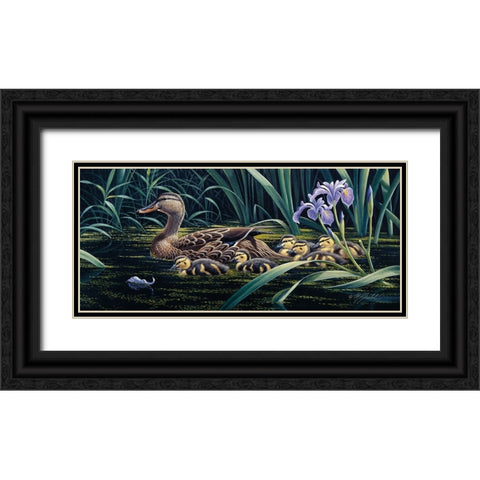 Mothers Day - Mallard Black Ornate Wood Framed Art Print with Double Matting by Goebel, Wilhelm