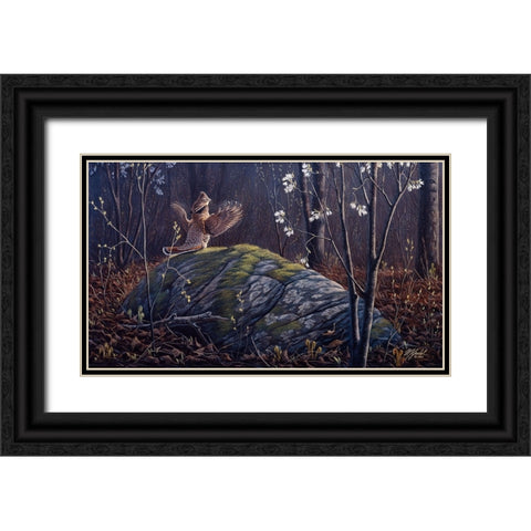Rock N Roll Black Ornate Wood Framed Art Print with Double Matting by Goebel, Wilhelm