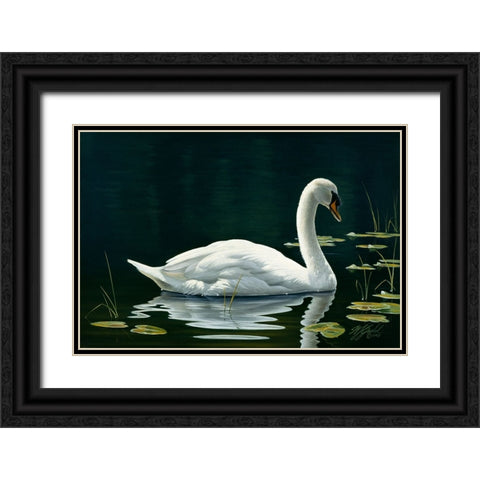 Stillwater Black Ornate Wood Framed Art Print with Double Matting by Goebel, Wilhelm