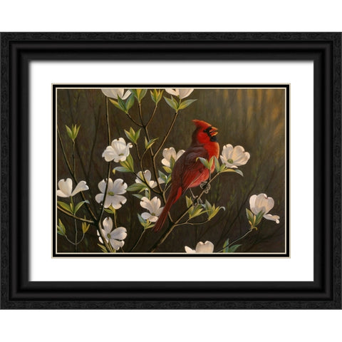 Spring Cheer Black Ornate Wood Framed Art Print with Double Matting by Goebel, Wilhelm