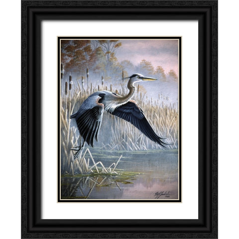 Secluded Cove Black Ornate Wood Framed Art Print with Double Matting by Goebel, Wilhelm