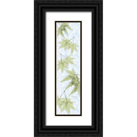 Green on Green Maple Black Ornate Wood Framed Art Print with Double Matting by Koetsier, Albert