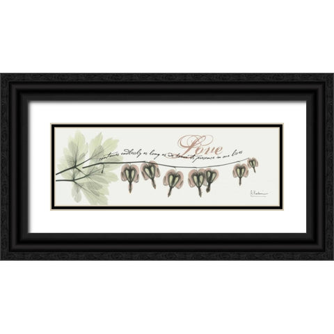 Bleeding Heart Love Black Ornate Wood Framed Art Print with Double Matting by Koetsier, Albert