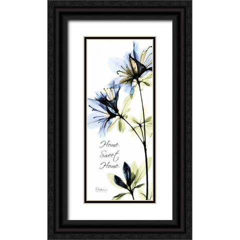 Blue Azalea - Home Black Ornate Wood Framed Art Print with Double Matting by Koetsier, Albert