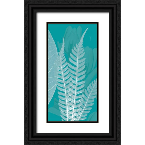 Teal Black Ornate Wood Framed Art Print with Double Matting by Koetsier, Albert