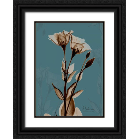 Fields of Blue II Black Ornate Wood Framed Art Print with Double Matting by Koetsier, Albert