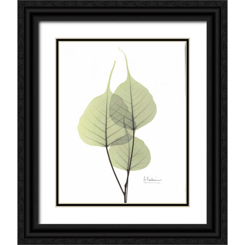 Bo Tree in Pale Green 2 Black Ornate Wood Framed Art Print with Double Matting by Koetsier, Albert