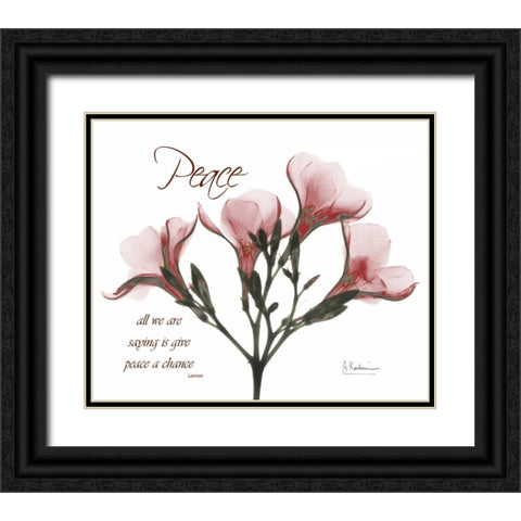 Oleander - Peace Black Ornate Wood Framed Art Print with Double Matting by Koetsier, Albert