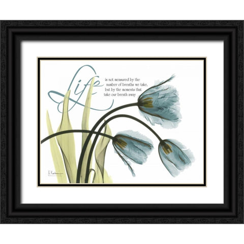 Life Tulips Black Ornate Wood Framed Art Print with Double Matting by Koetsier, Albert