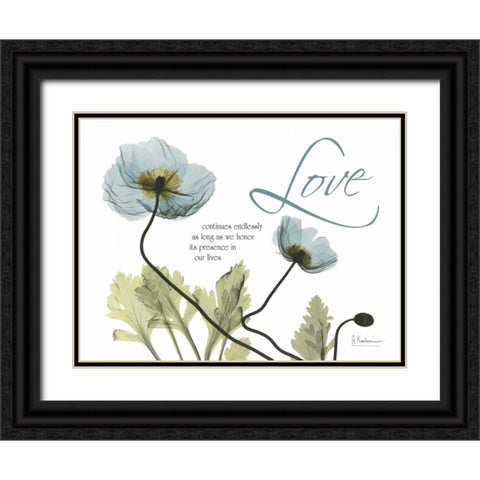 Love Poppies Black Ornate Wood Framed Art Print with Double Matting by Koetsier, Albert