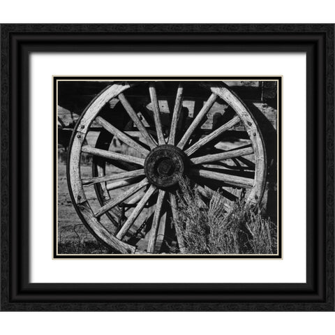 Bodi Wheel Black Ornate Wood Framed Art Print with Double Matting by Koetsier, Albert