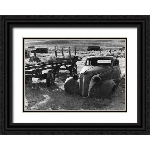 Vintage Car Black Ornate Wood Framed Art Print with Double Matting by Koetsier, Albert