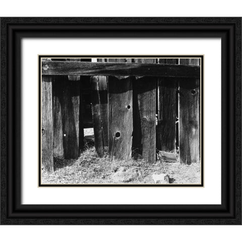 Bodi Fence Black Ornate Wood Framed Art Print with Double Matting by Koetsier, Albert