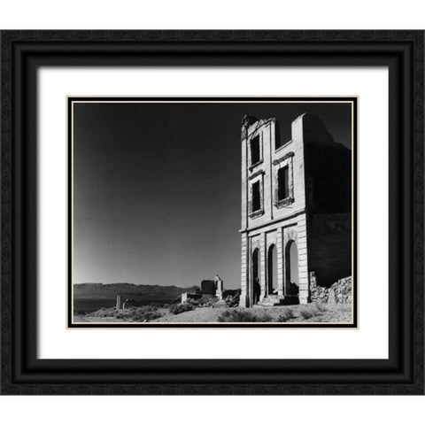 Rhyolite Nevada Black Ornate Wood Framed Art Print with Double Matting by Koetsier, Albert