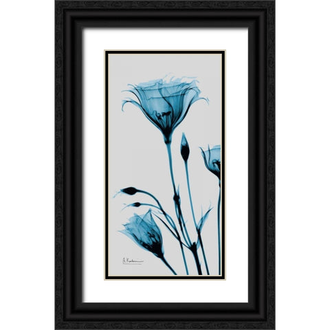 Blue Gentian Black Ornate Wood Framed Art Print with Double Matting by Koetsier, Albert