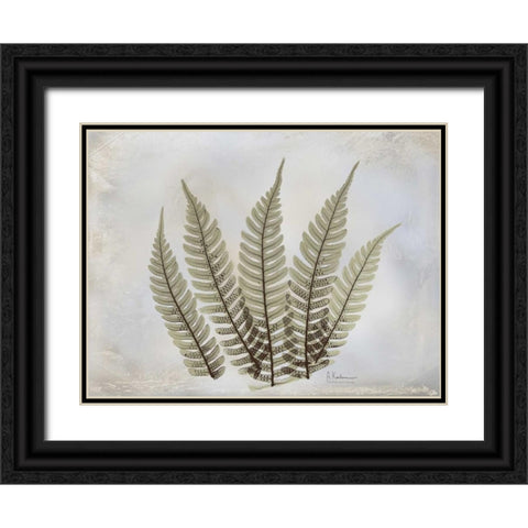 Fern Black Ornate Wood Framed Art Print with Double Matting by Koetsier, Albert