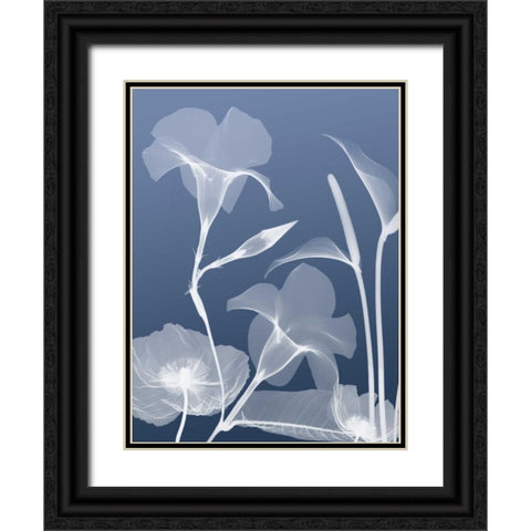 Transparent Flora 4 Black Ornate Wood Framed Art Print with Double Matting by Koetsier, Albert