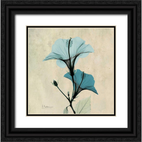 Hibiscus Black Ornate Wood Framed Art Print with Double Matting by Koetsier, Albert