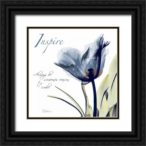 Tulip Inspire Black Ornate Wood Framed Art Print with Double Matting by Koetsier, Albert