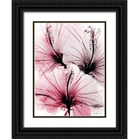 Bright Floral Abstract 1 Black Ornate Wood Framed Art Print with Double Matting by Koetsier, Albert