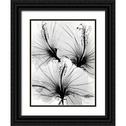Floral Abstract 1 Black Ornate Wood Framed Art Print with Double Matting by Koetsier, Albert